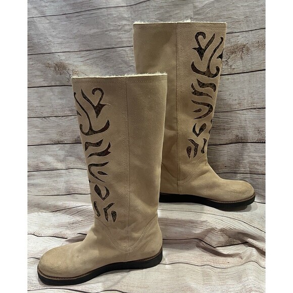 Carlos Santana Tall Artista Boots~Inlay~Shearling Lined~Size 10 M - Picture 6 of 12